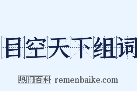目空天下组词是什么意思的图片